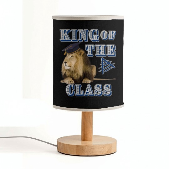 KING OF THE CLASS | Funny Lion Graduation Design Fabric Lamps