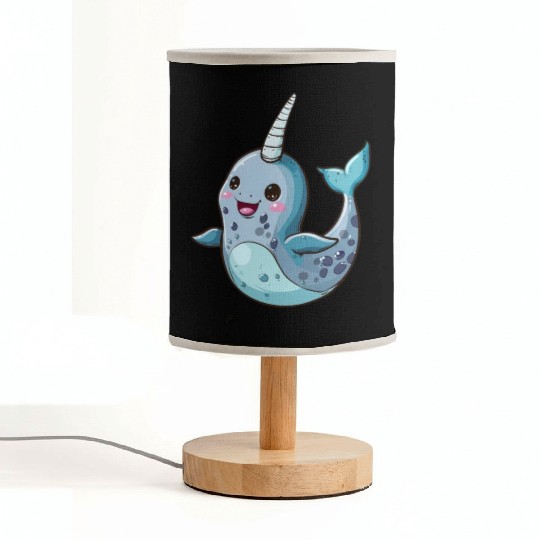 Adorable Narwhal Cartoon Enchantment Fabric Lamps