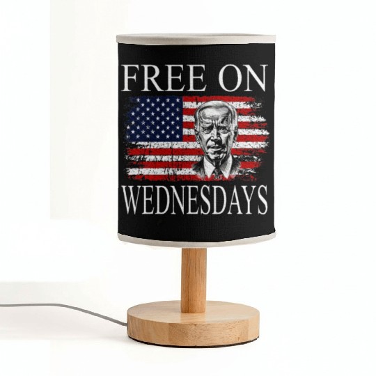 Free On Wednesdays US Flag Patriotic Joe Biden Fabric Lamps