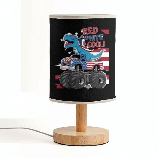 red nand cool 4th July Fabric Lamps