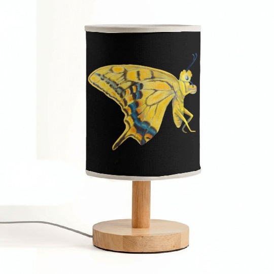 Yellow Old World Swallowtail Butterfly Papilio Fabric Lamps