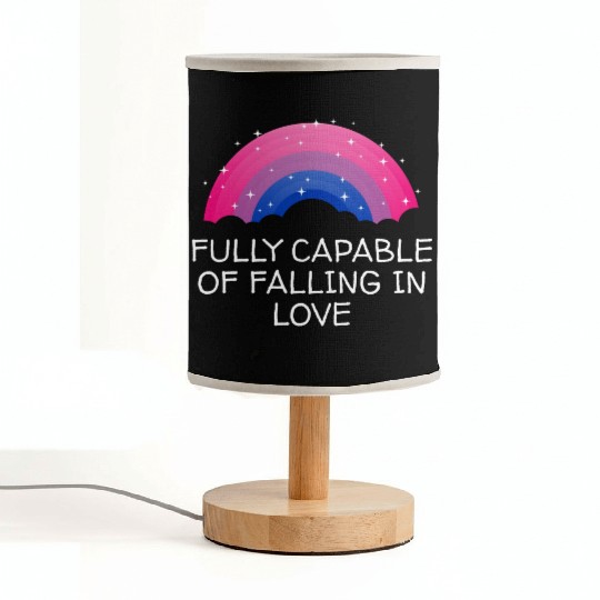 Capable of Falling in Love Bisexual LGBTQ Bi Pride Fabric Lamps
