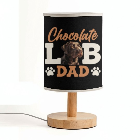 Labrador Owner CHOCOLATE LAB DAD Labrador Dog Fabric Lamps
