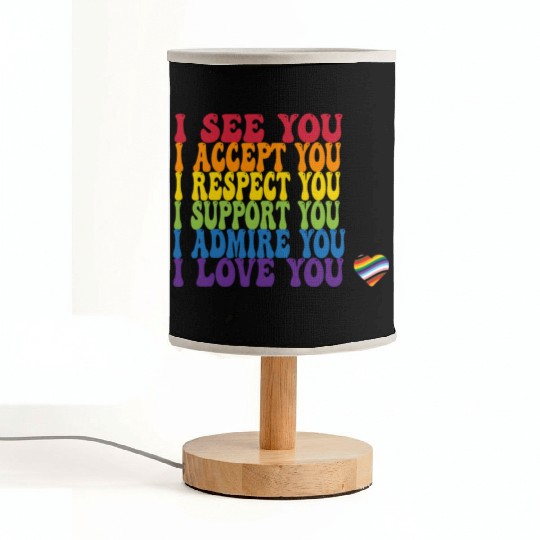 LGBTQ Support quote Fabric Lamps