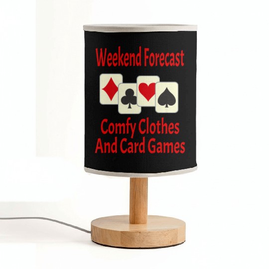 Weekend Forecast Card Player Funny Fabric Lamps