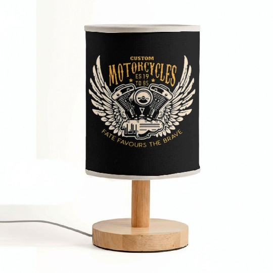 Motorcyclists chopper clothing Premium Fabric Lamps