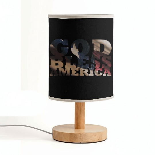 God Bless America Fabric Lamps