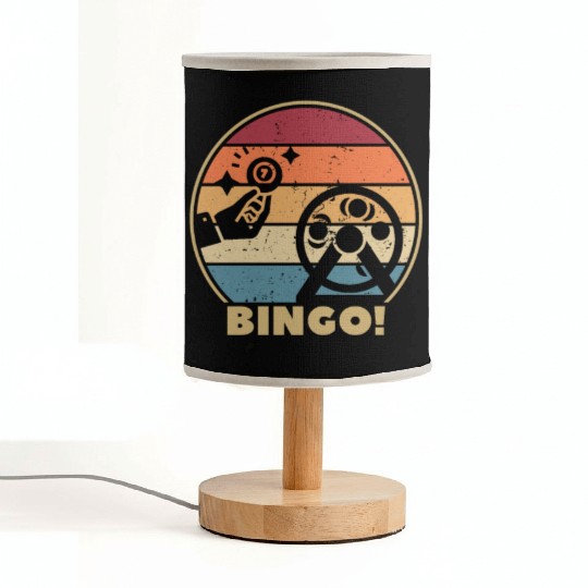 Retro Caller Daubers Professional Bingo Lover Fabric Lamps