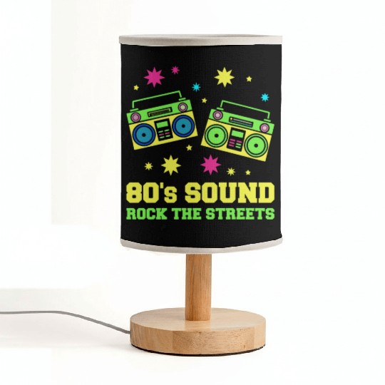 80s Boomboxes Rock the Streets Fabric Lamps