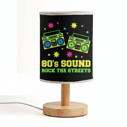 80s Boomboxes Rock the Streets Fabric Lamps