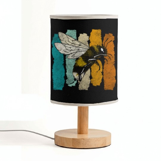 Honey Bee Nature Flowers Bees Fabric Lamps