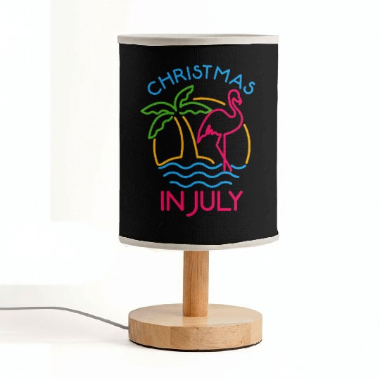 Christmas In July Pink Flamingo Fabric Lamps