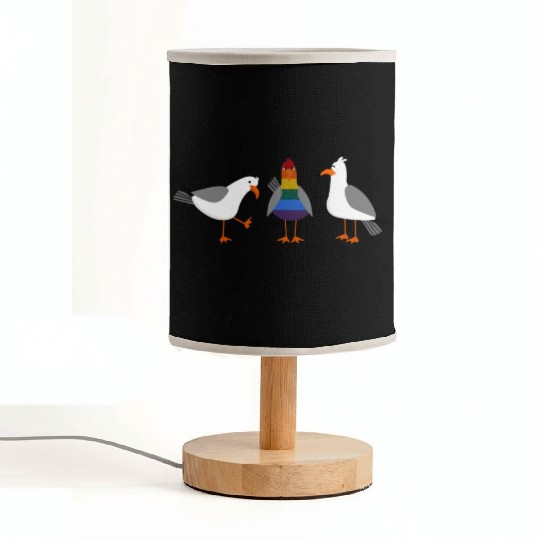 Seagull LGBT Gay Lesbian Rainbow Flagge Fabric Lamps