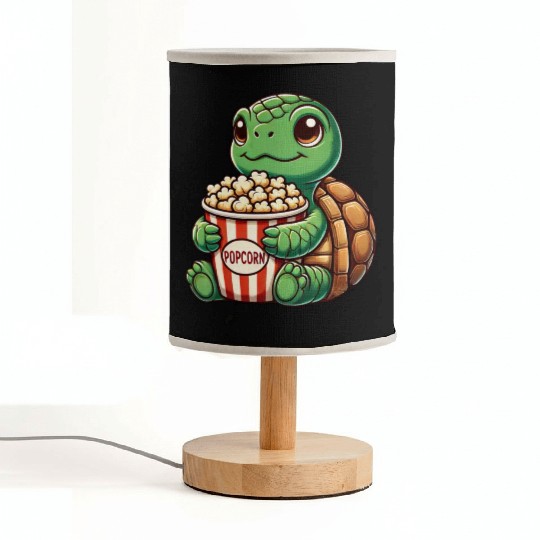 Cute turtle popcorn movies cinema fun Fabric Lamps