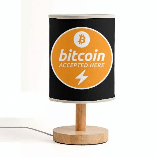Bitcoin Accepted Here via Lightning Promo Fabric Lamps