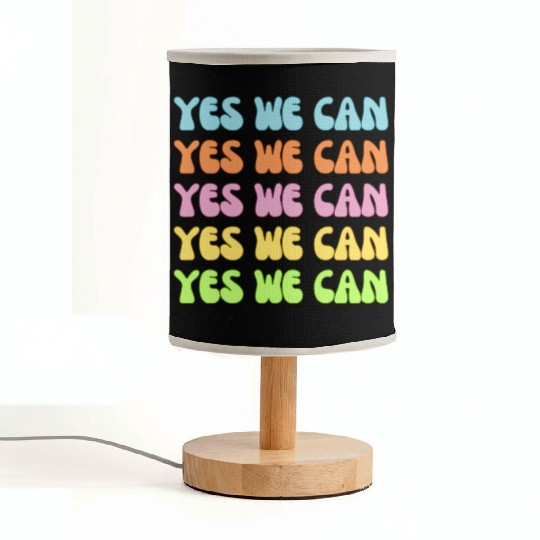 Retro YES WE Can Obama Protest Affirmation Fabric Lamps