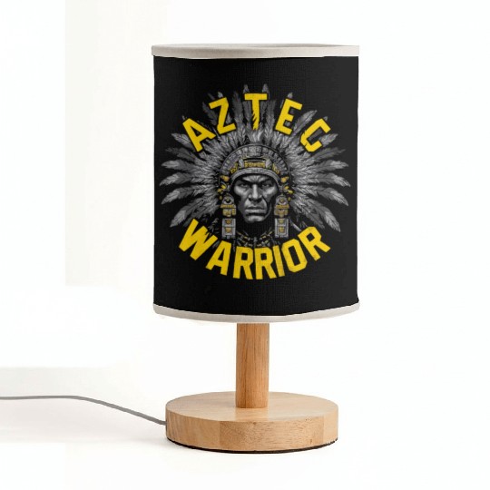 Aztec Warrior Indigenous Mexican Aztec Jaguar Fabric Lamps