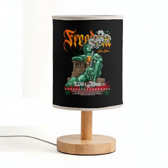 statue of liberty smoking #2 Fabric Lamps