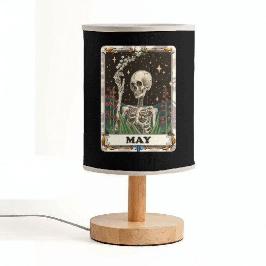 May Gothic Tarot Card - Lily of the Valley & Skele Fabric Lamps