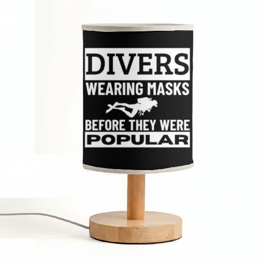 Scuba Diving Mask Pun Funny Scuba Diver Fabric Lamps