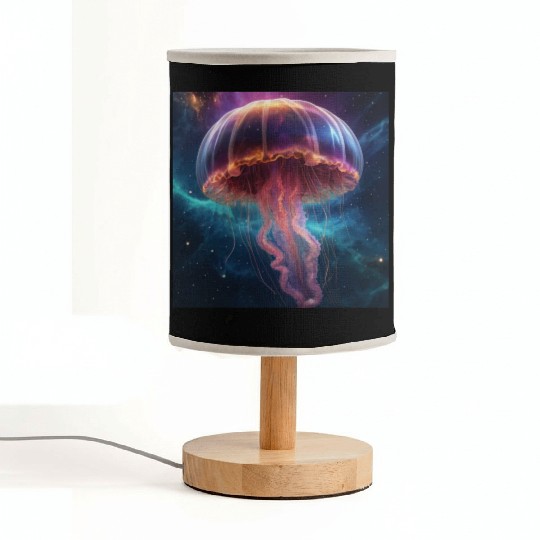 Cosmic Jellyfish Dance Fabric Lamps