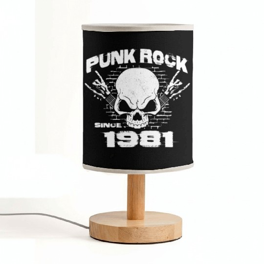 43rd Birthday - Punk Rock Since 1981 Skull Rock Fabric Lamps