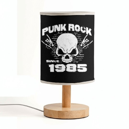 39th Birthday - Punk Rock Since 1985 Skull Rock Fabric Lamps