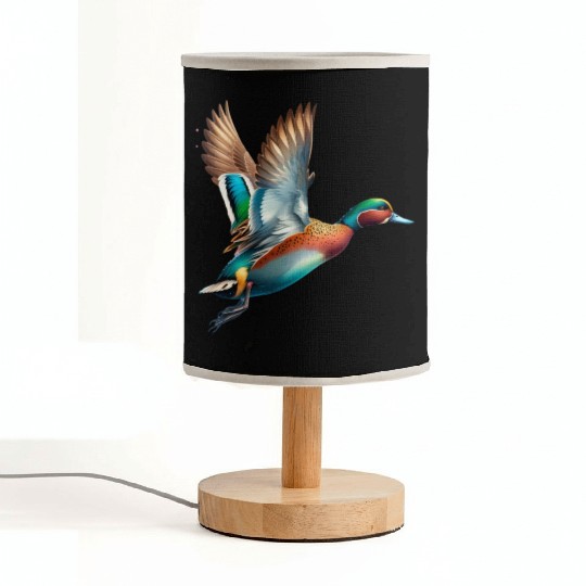 Chestnut Teal in Flight Fabric Lamps