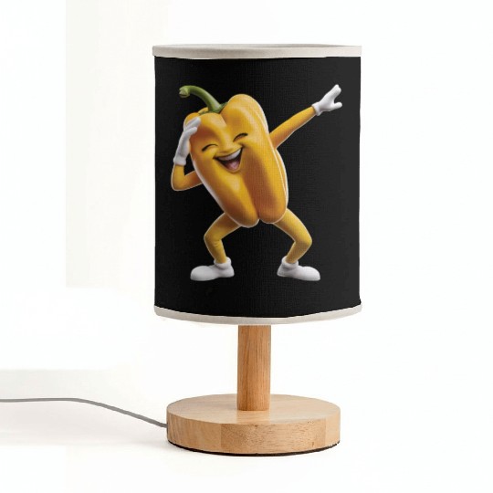 Yellow Bell Pepper Dabbing Realistic Fabric Lamps