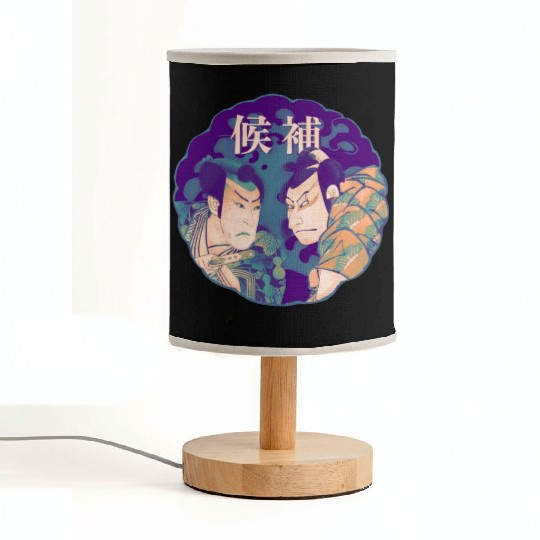 Two Samurai Warriors are in a duel Fabric Lamps