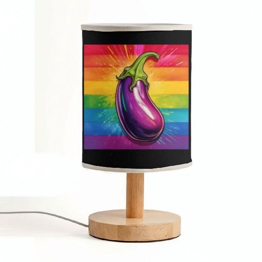 LGBTQ Eggplant Fabric Lamps