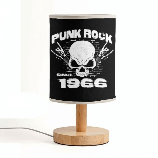 Punk Rock Since 1966 - Skull Rock Hands 58th Fabric Lamps