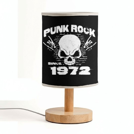 Punk Rock Since 1972 - Skull Rock Hands 52nd Fabric Lamps