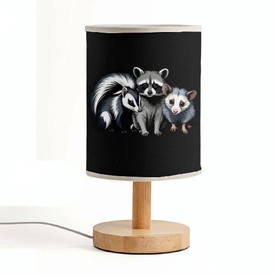 Cat Rat and Squirrel Animal Lover Funny Design Fabric Lamps