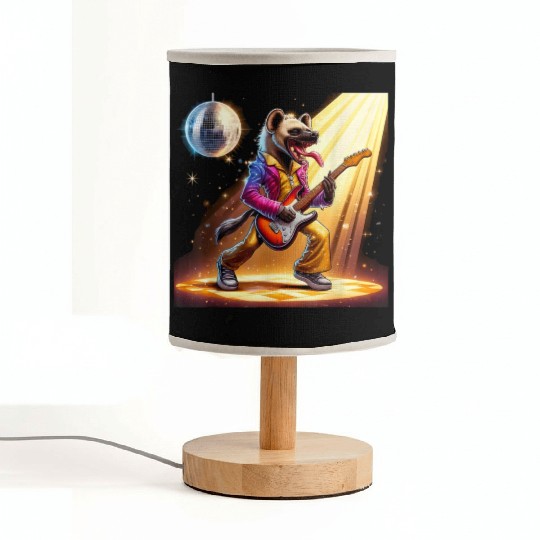 Disco Ball Guitar Hyena Fabric Lamps