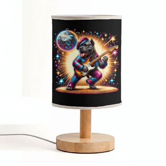 Disco Cane Corso dog Fabric Lamps