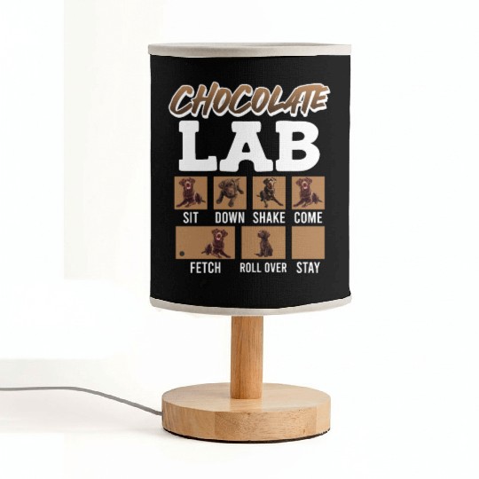 Labrador Retriever CHOCOLATE LAB Commandos Fabric Lamps