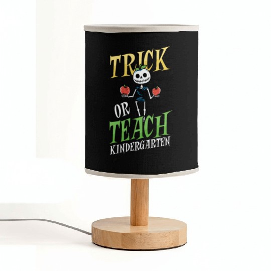 Kindergarten Teacher Trick Or Teach Skeleton Fabric Lamps