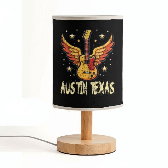 Gift For Guitar Player Rock & Roll Music Fabric Lamps