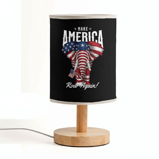 Republican Make America Roar Again Election 2024 Fabric Lamps