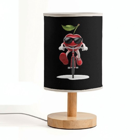 Cherry Cycling On Bike Realistic Fabric Lamps