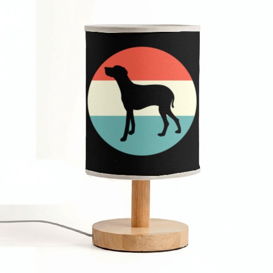 Retro Weimaraner Dog Silhouette Fabric Lamps