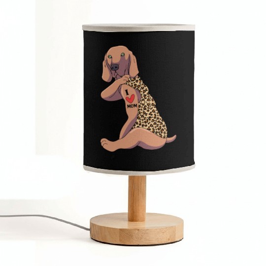 Weimaraner Mom Tattoo Dog I Love Mom Dog Fabric Lamps