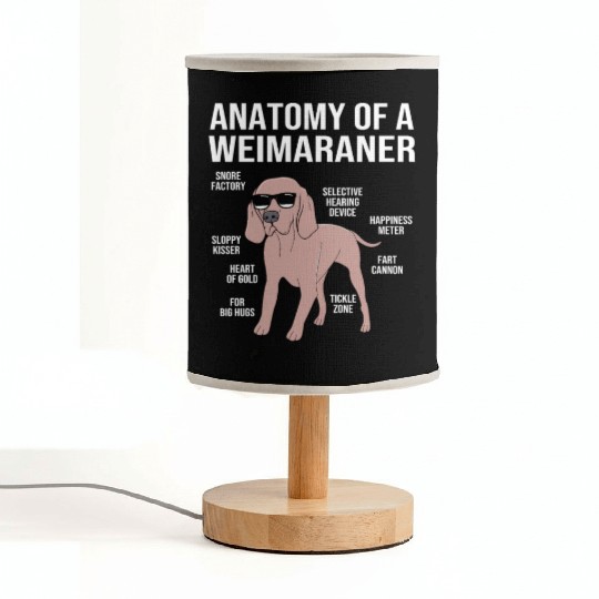 Dog With Sunglasses Anatomy Of A Weimaraner Fabric Lamps