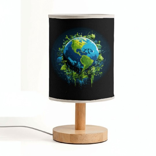 Respect Your Mother Earth Day Save Our Planet Fabric Lamps