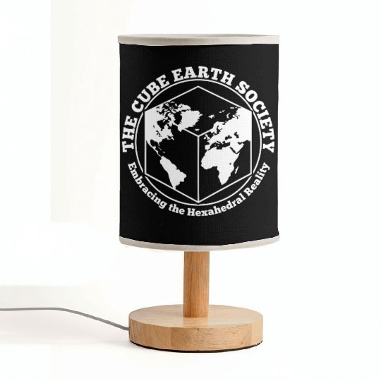 Cube Earth Society, we are better than Round Earth Fabric Lamps