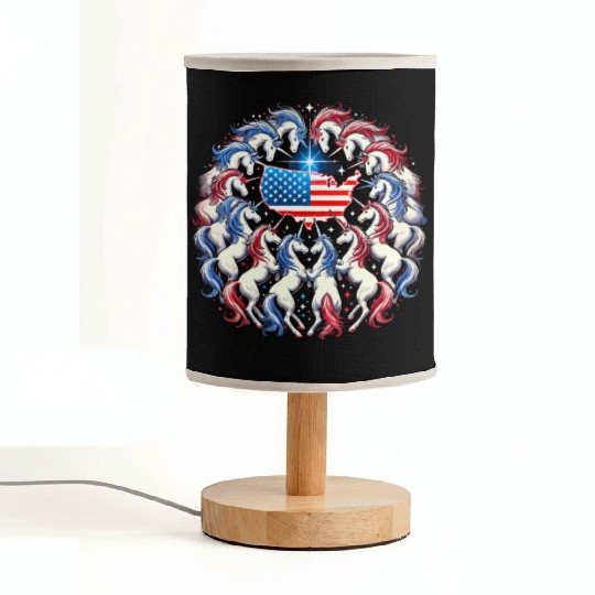 Star-Spangled Unicorn with American Pride and Fabric Lamps
