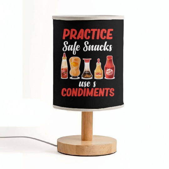 Practice Safe Snacks Use A Condiments Mustard Fabric Lamps
