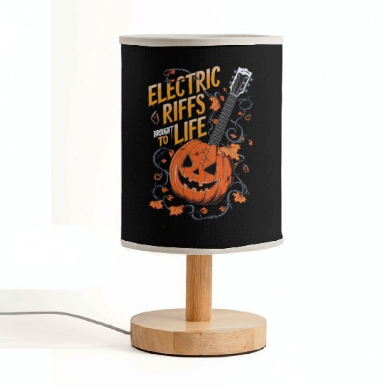 musical pumpkin autumn vibes spooky guitar autumn Fabric Lamps