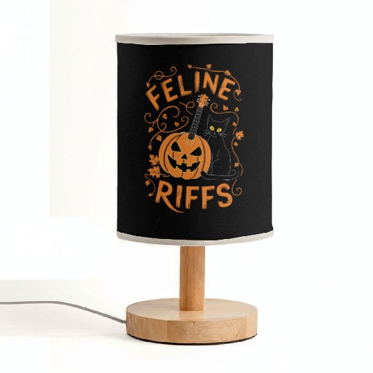 musical pumpkin autumn vibes spooky guitar autumn Fabric Lamps